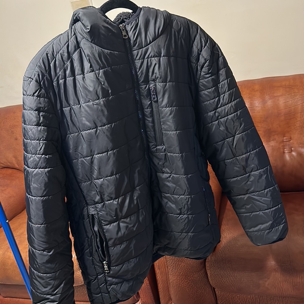 SPIRE EMBRACE THE DETOURS MENS COZY PUFFER JACKET SIZE L COLOR BLACK - Picture 5 of 9